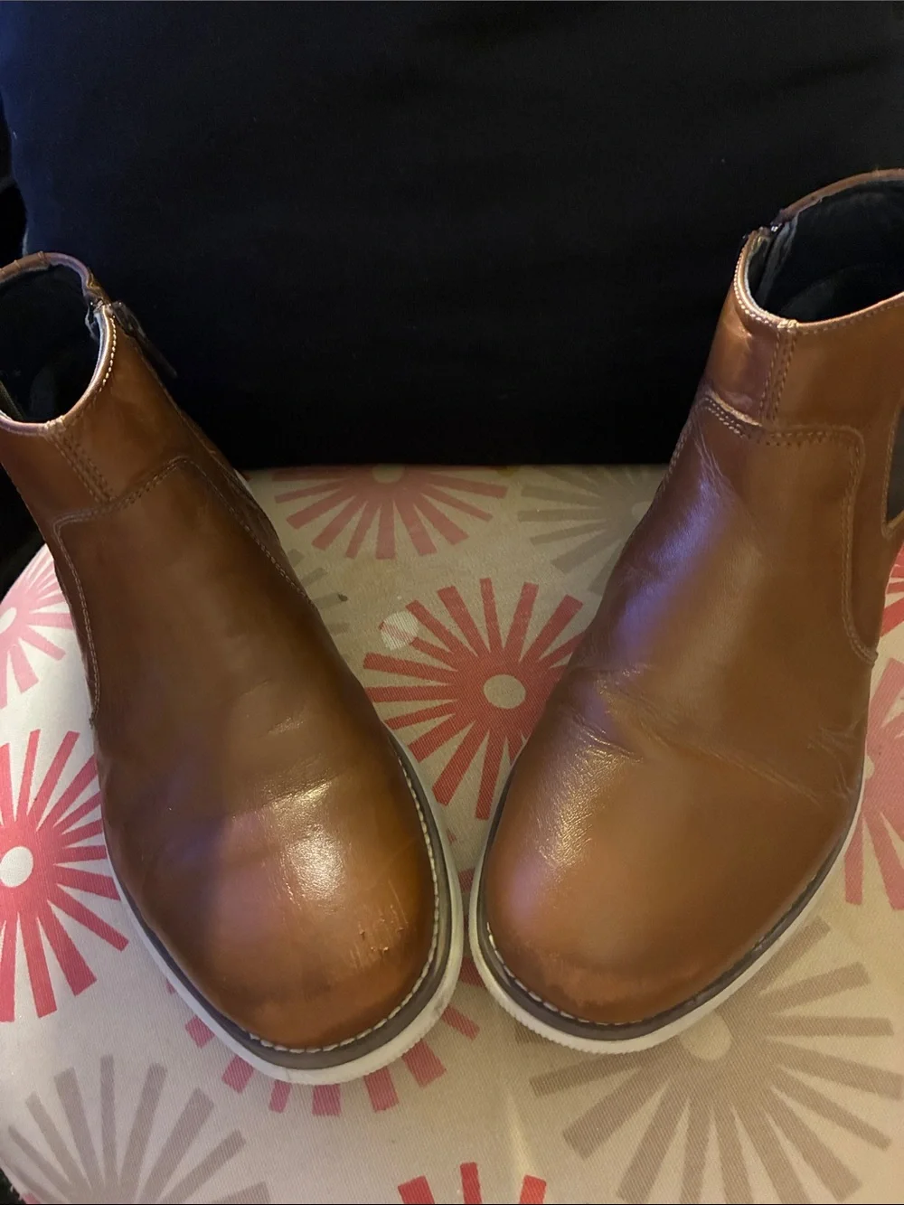 Youth Boy’s Tan Leather Chelsea-Style Ankle Boots Johnson & Murphy Holden Chel